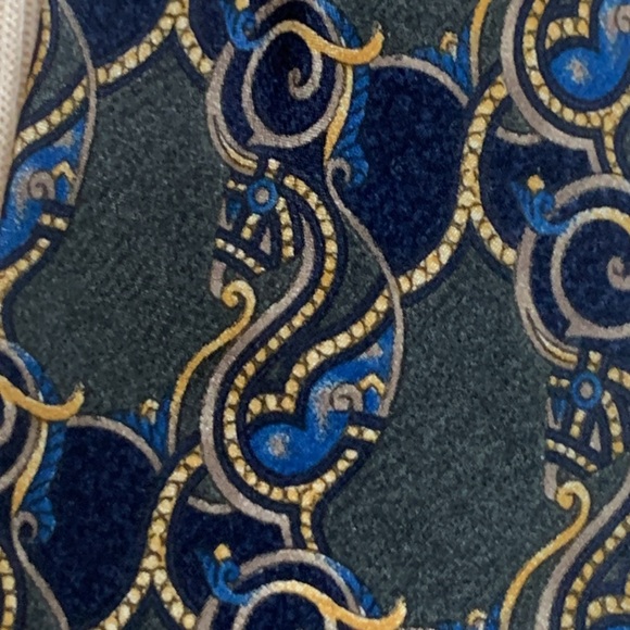 MMA METROPOLITAN MUSEUM OF ART VINTAGE NECKTIE,100% SILK, VINTAGE TEXTILE PRINT - Picture 2 of 10